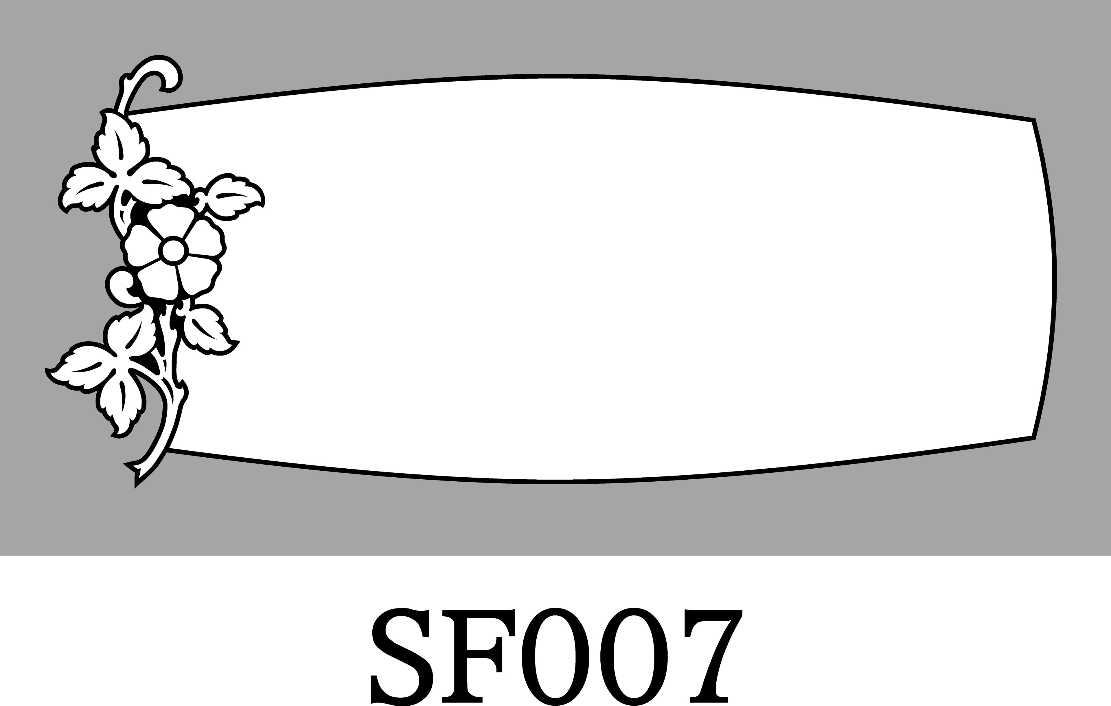 Layout SF007 — Curved oval with floral vine