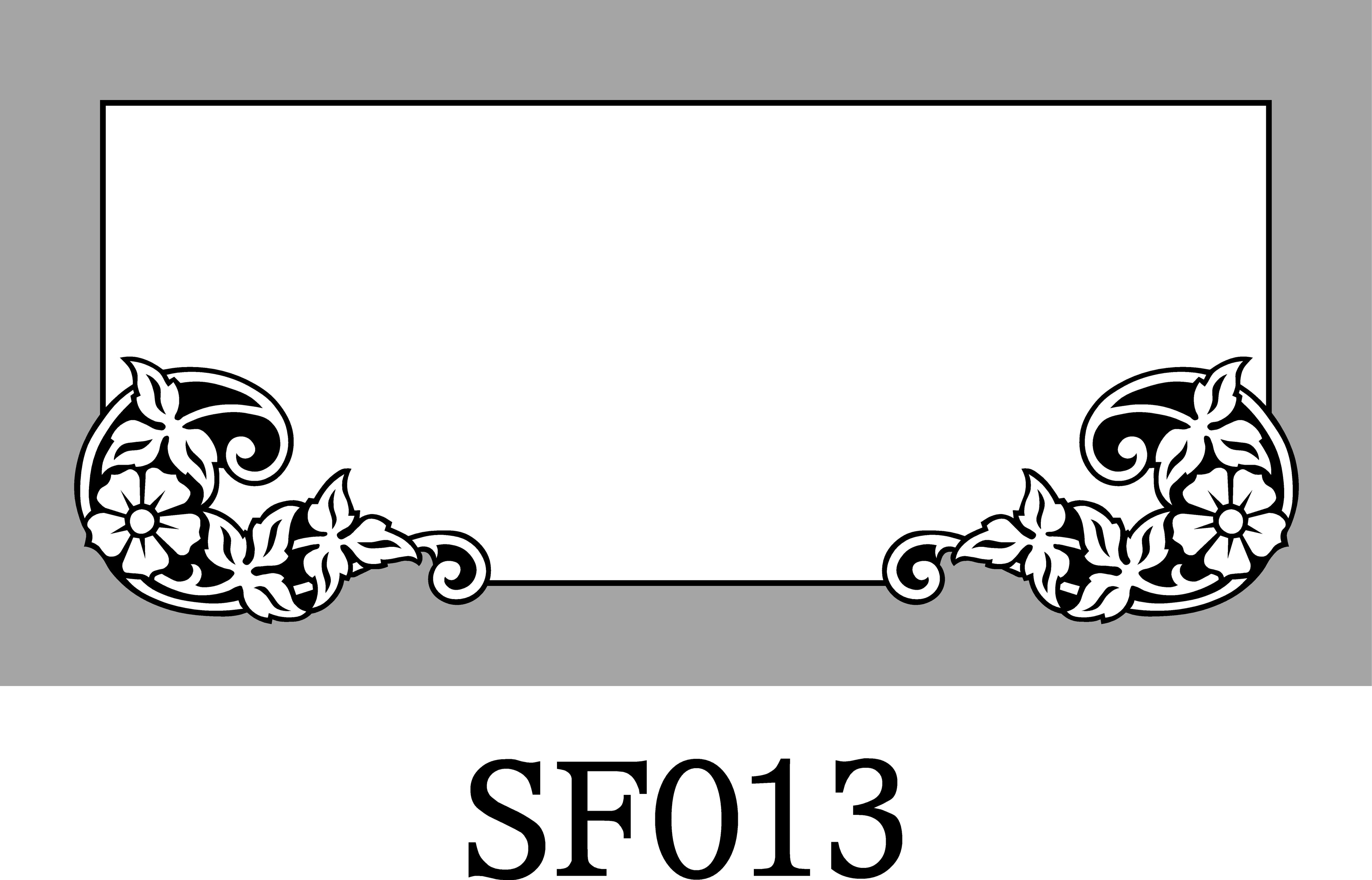 Layout SF013 — Floral medallions, both bottom corners