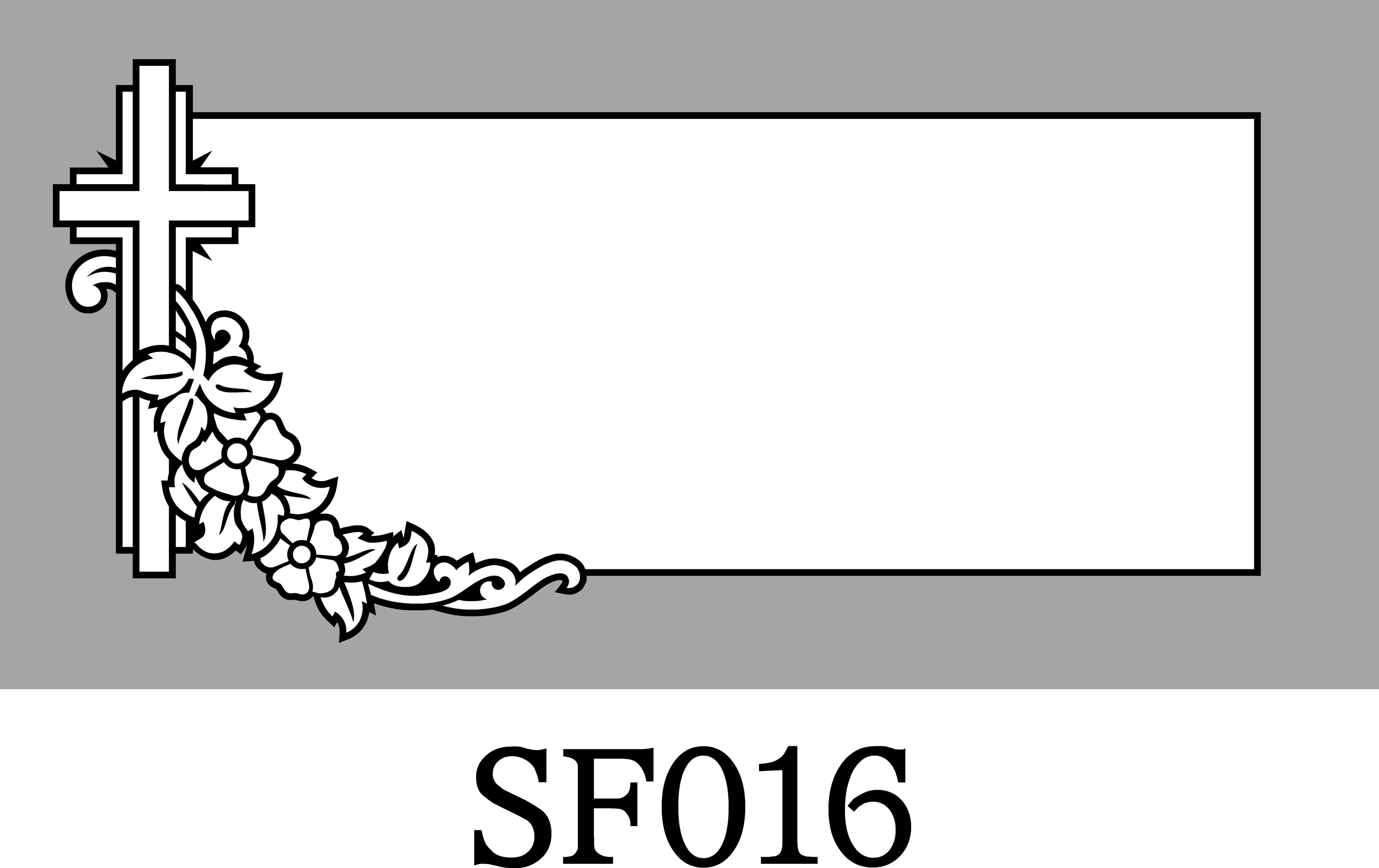 Layout SF016 — Cross with floral vine