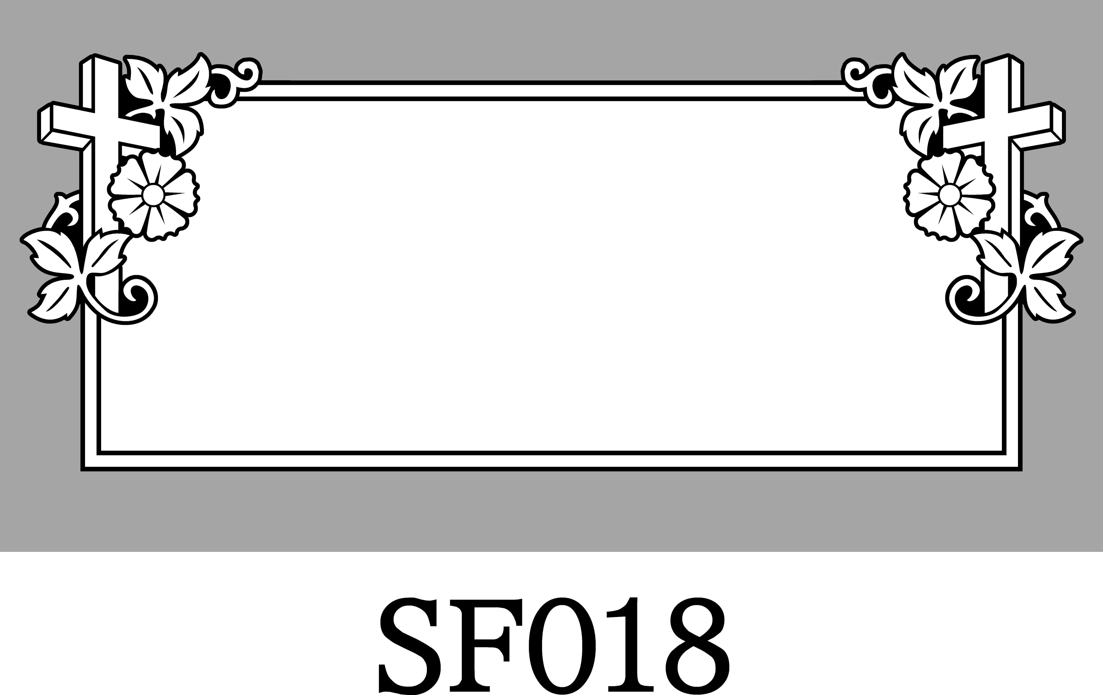 Layout SF018 — Crosses with carnation flowers