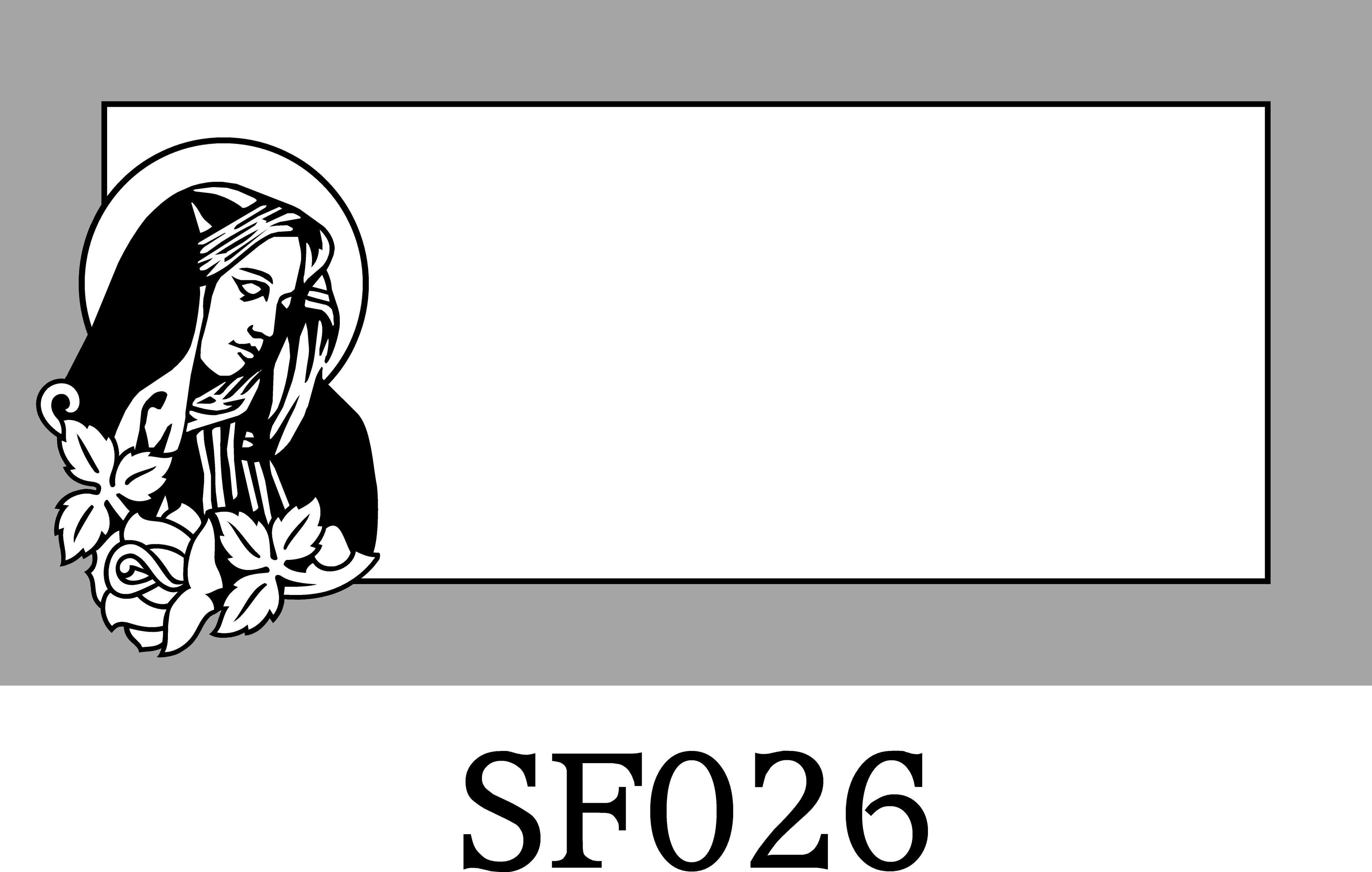 Layout SF026 — Virgin Mary with roses