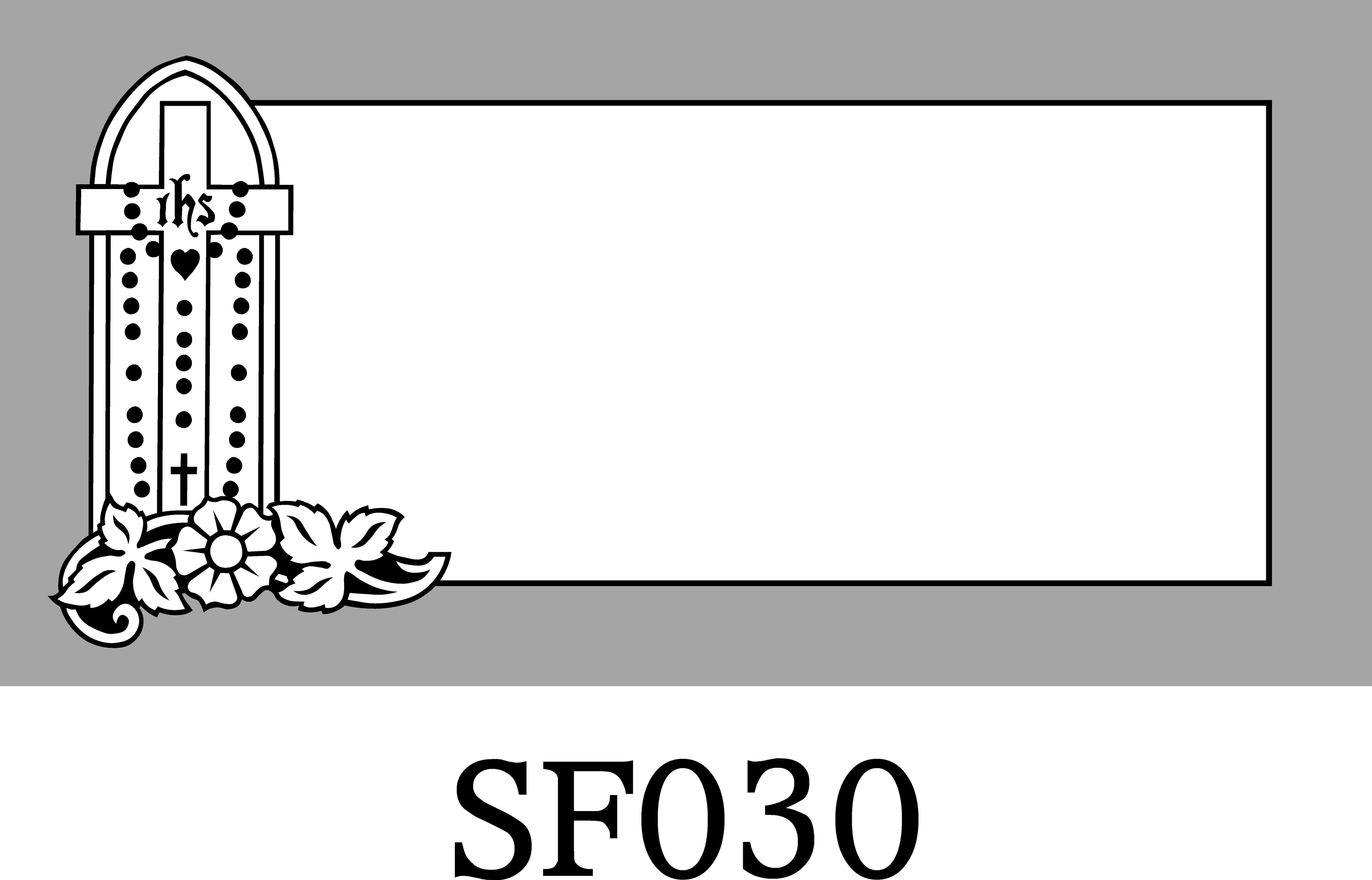 Layout SF030 — IHS rosary arch with flowers