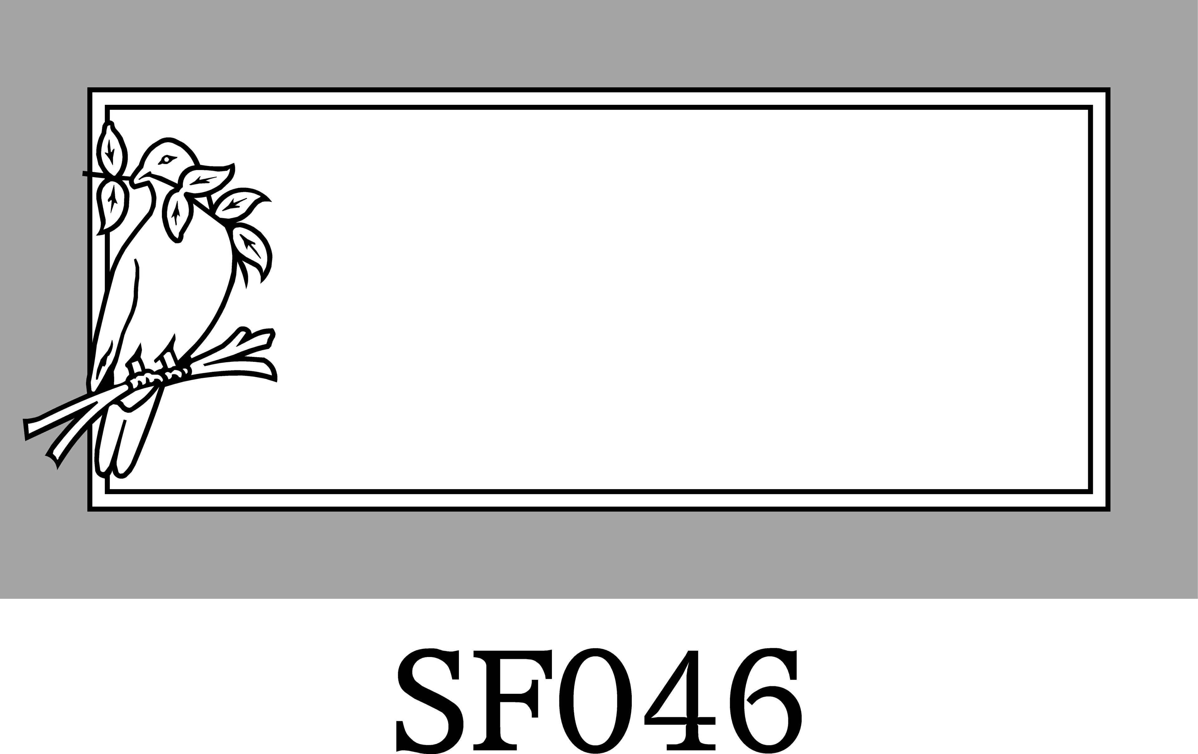 Layout SF046 — Songbird on branch with leaves