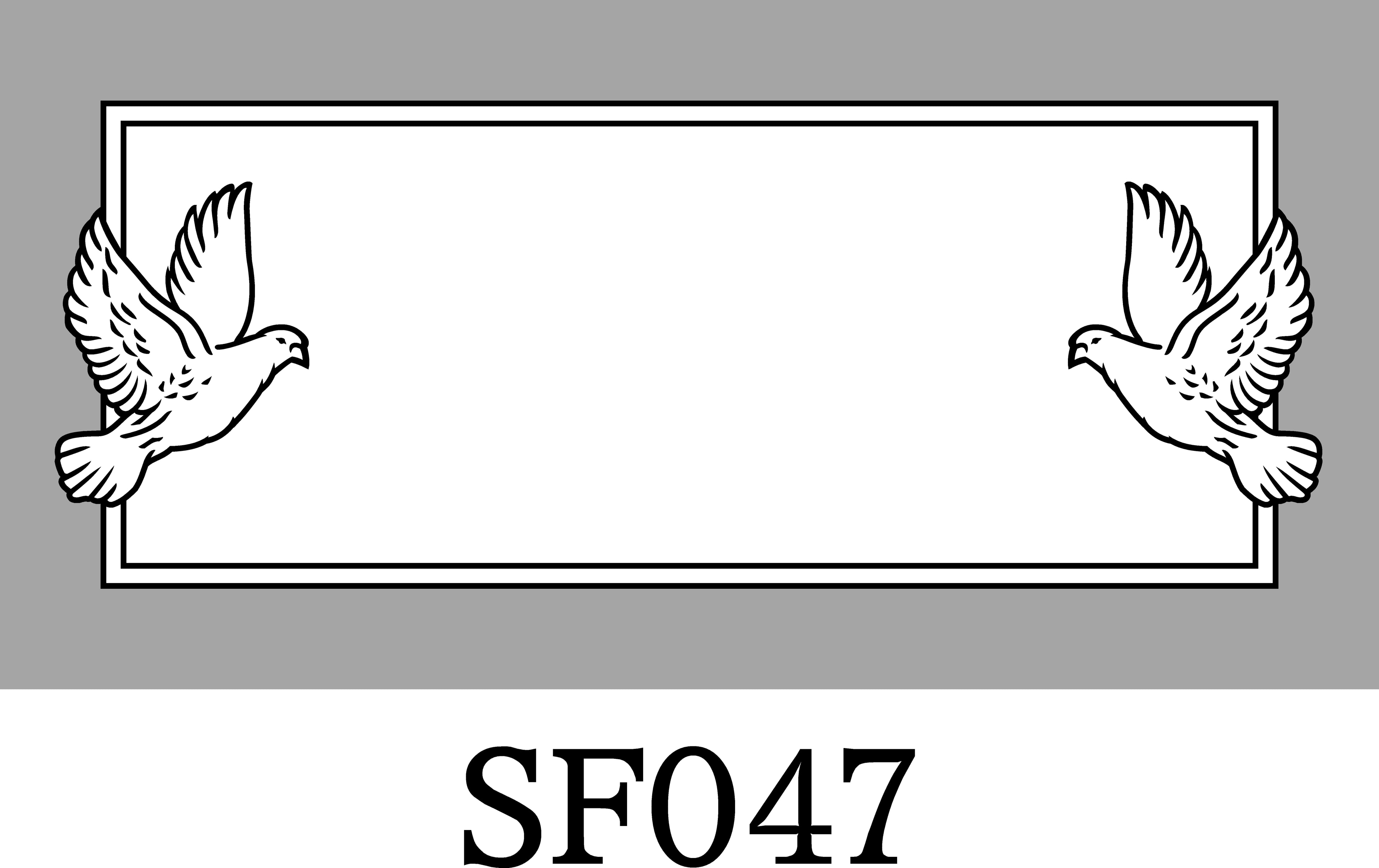 Layout SF047 — Two doves in flight