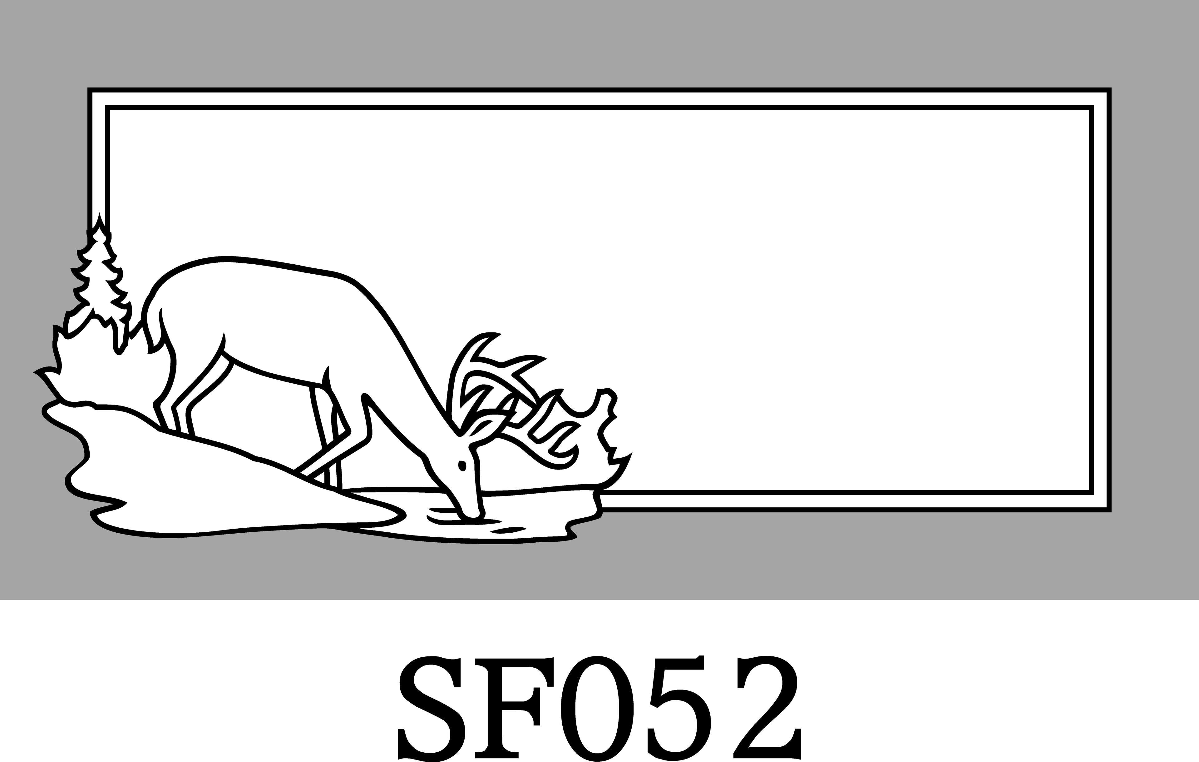 Layout SF052 — Buck deer drinking from stream