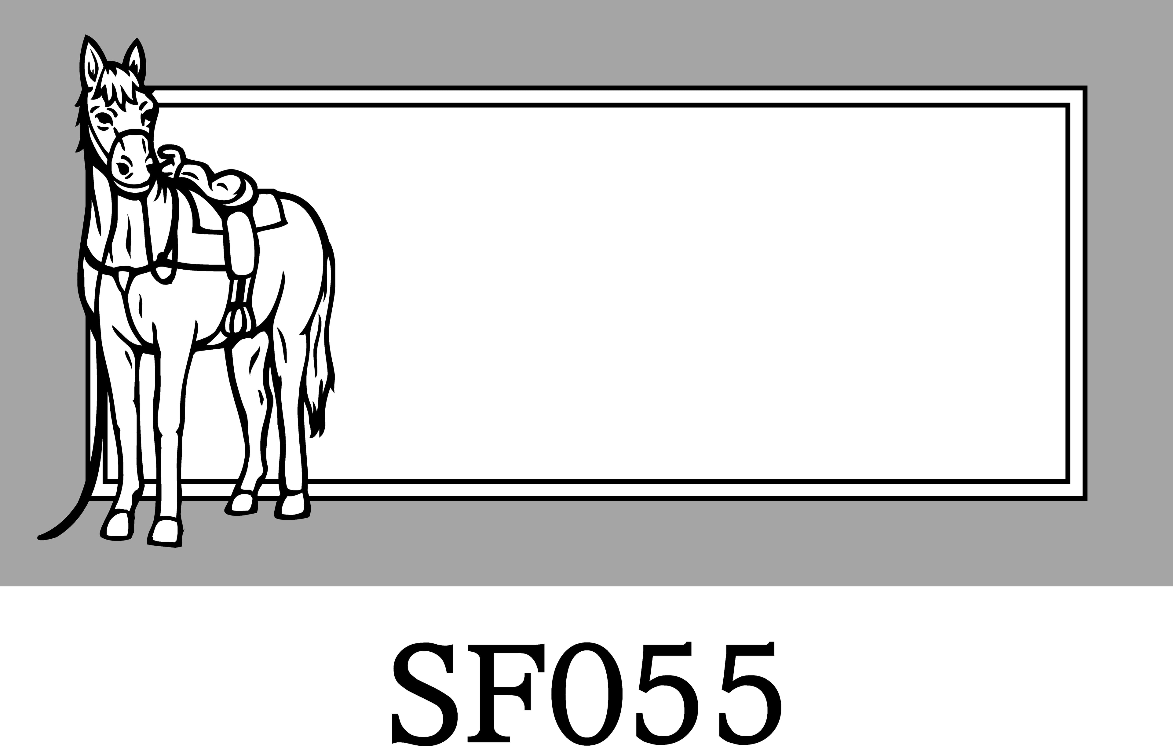 Layout SF055 — Saddled horse standing