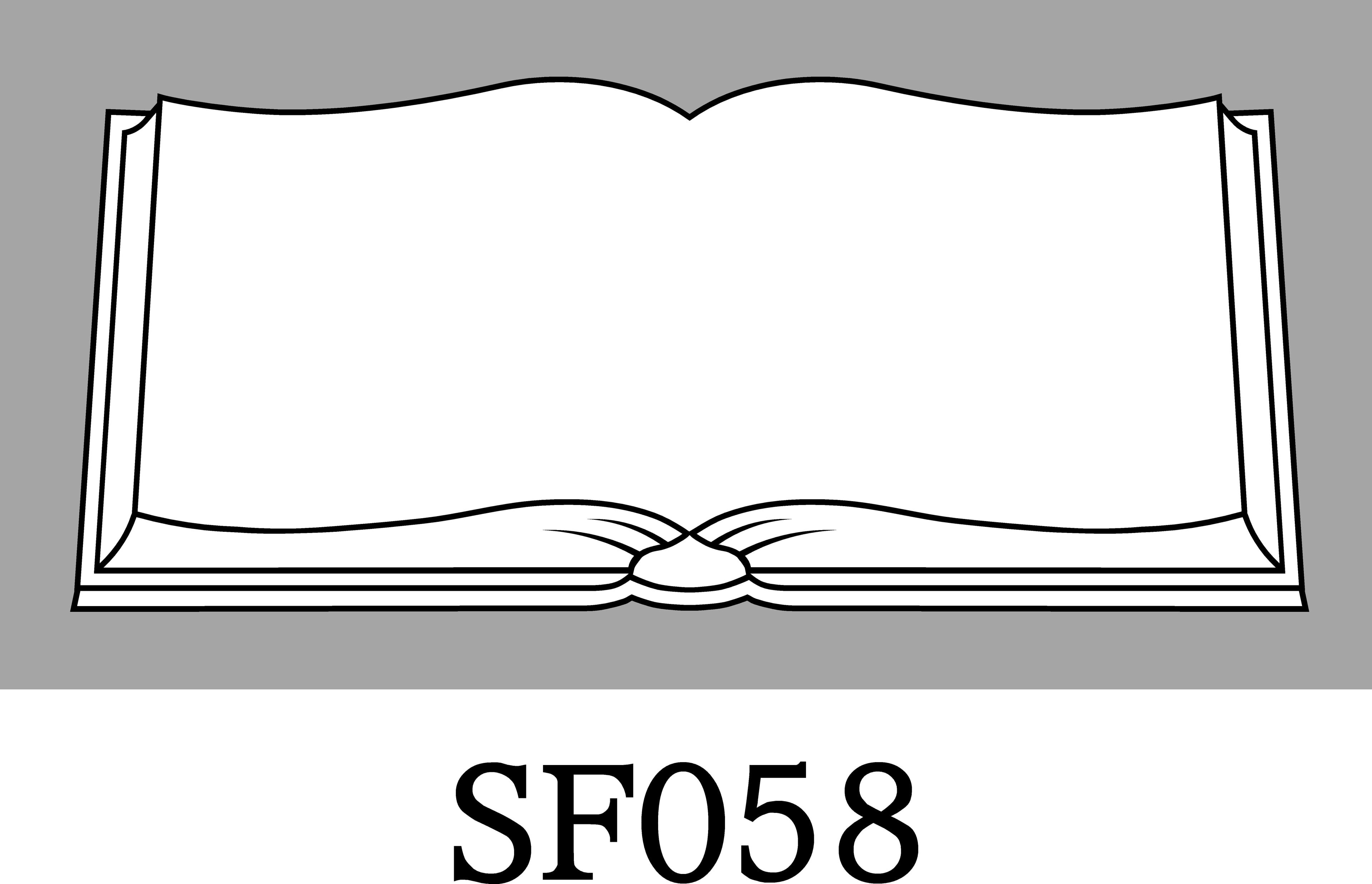 Layout SF058 — Open book shape