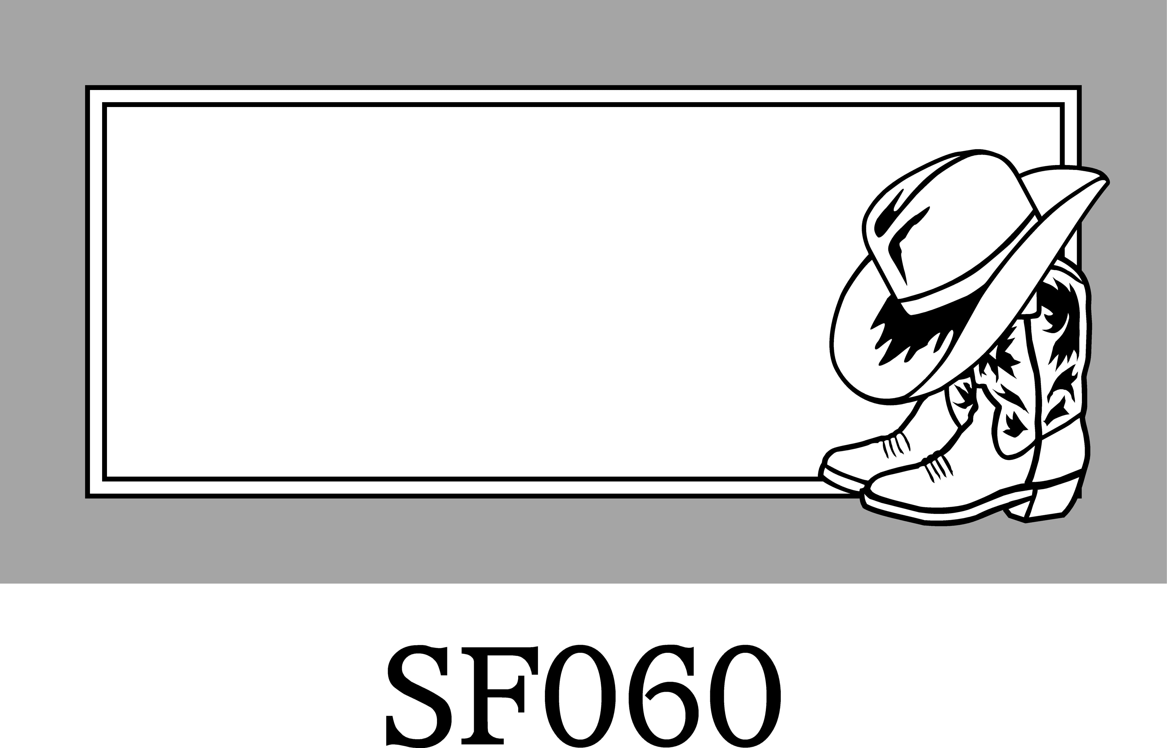 Layout SF060 — Cowboy hat & boots