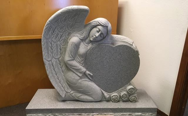 Angel heart sculpture memorial