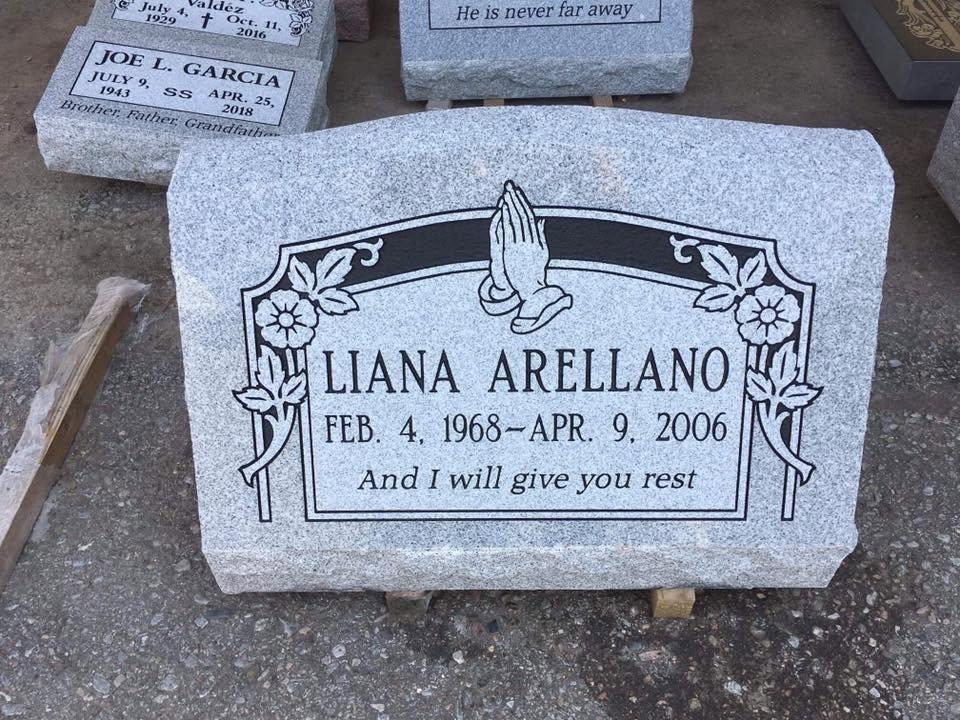 Slant granite memorial monument