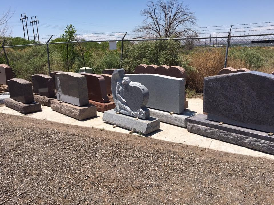 Upright monument display yard