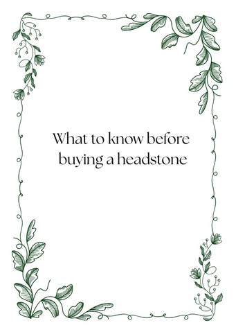 What to know before buying a headstone guide